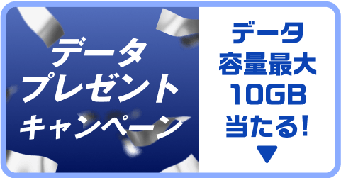 データ容量最大10GB当たる！